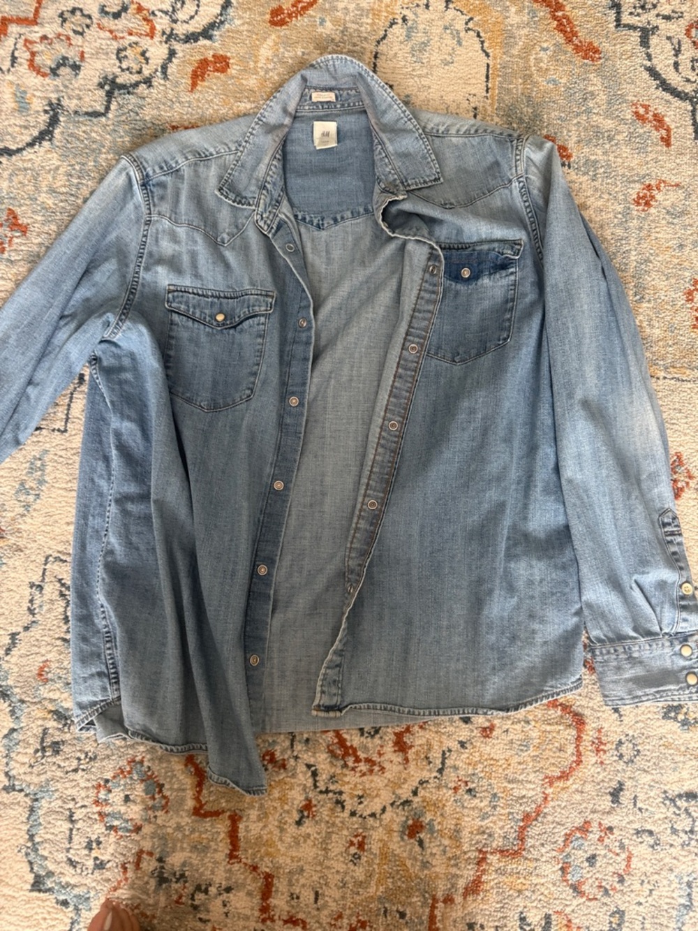H&M Light Blue Denim Shirt Jacket